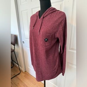 RVCA thin Maroon Hoodie Top